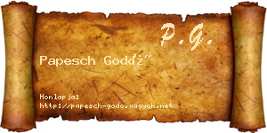 Papesch Godó névjegykártya